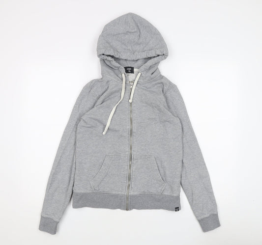 Superdry Women's Grey Full Zip Hoodie Size 8