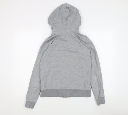 Superdry Women's Grey Full Zip Hoodie Size 8