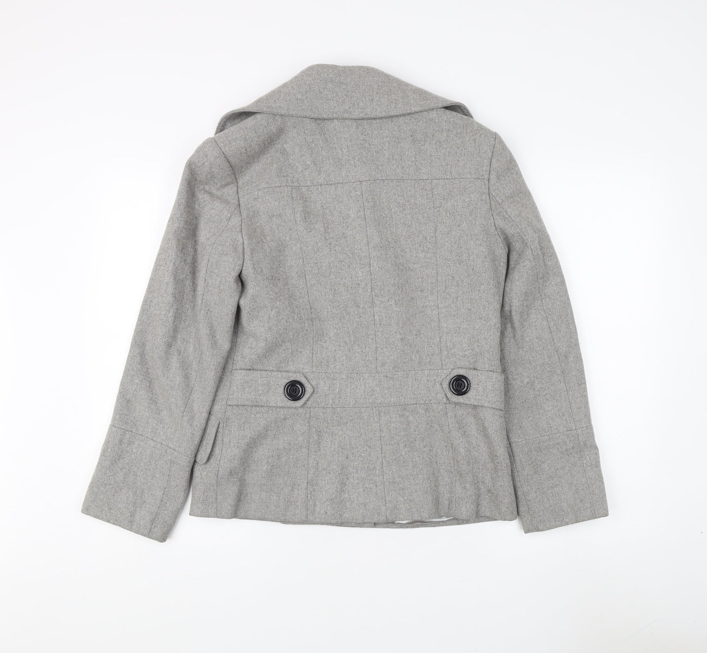 Womens UK Size 10 Marks and Spencer Grey Pea Coat