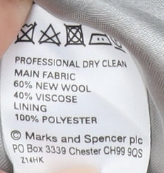 Womens UK Size 10 Marks and Spencer Grey Pea Coat