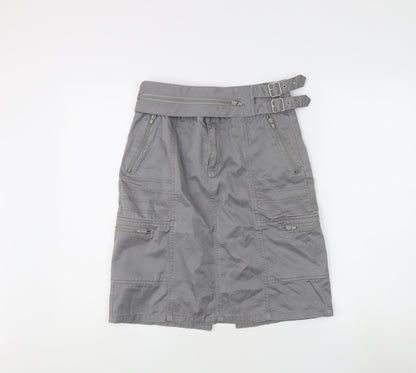 Miss Selfridge Women's Grey Cargo Skirt Size 6