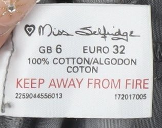 Miss Selfridge Women's Grey Cargo Skirt Size 6