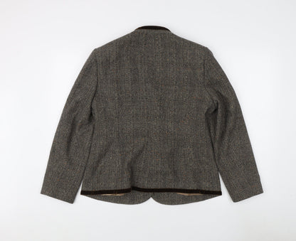 Minosa Women's Brown Tweed Blazer UK 14 Petite