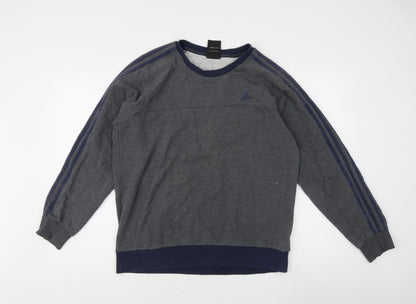 Mens UK Size M adidas Grey Pullover Sweatshirt