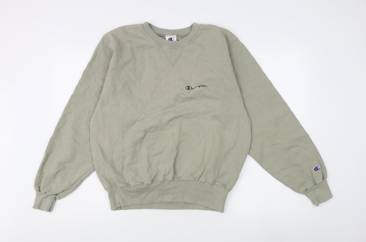 Mens UK Size M Champion Green Pullover Sweatshirt