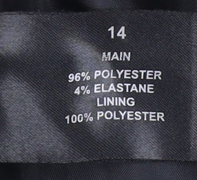 Linea Women's Black Geometric Sheath Dress Size 14