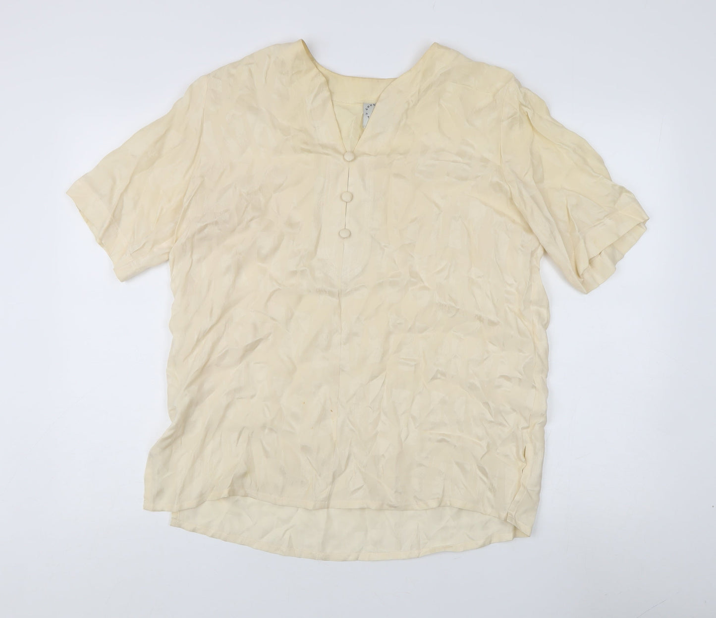 Womens UK Size L Country Casuals Beige Basic Blouse