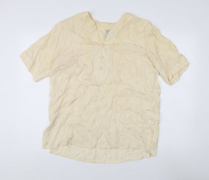 Womens UK Size L Country Casuals Beige Basic Blouse