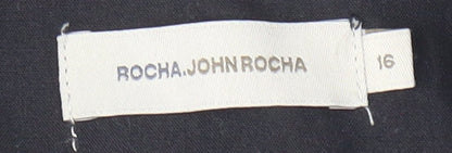 Rocha.John Rocha Women's Black Floral A-Line Skirt Size 16