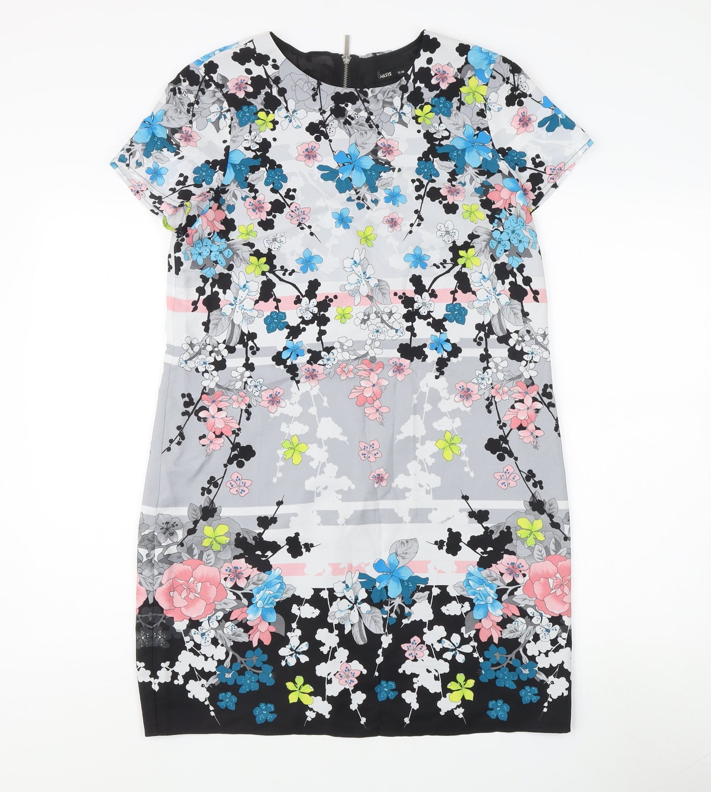 Oasis Women's Multicoloured Floral Dress, Size 12