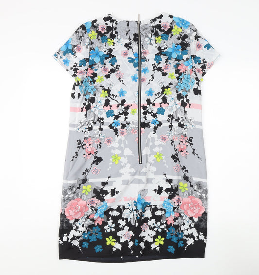 Oasis Women's Multicoloured Floral Dress, Size 12