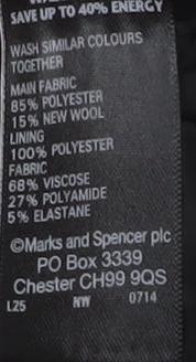 Marks and Spencer Women's Black Pencil Skirt Size 12