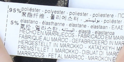 Zara Basic Women's Animal Print Slim Trousers XS