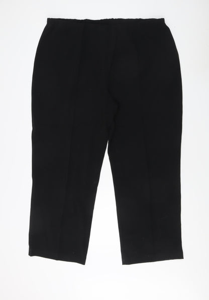 Womens UK Size 22 ISLE Essentials   Black Trousers
