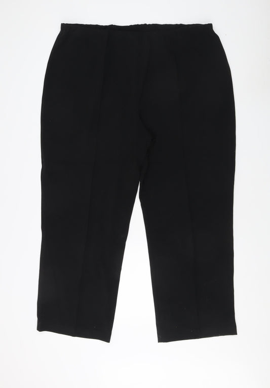 Womens UK Size 22 ISLE Essentials   Black Trousers