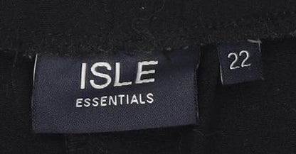 Womens UK Size 22 ISLE Essentials   Black Trousers