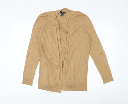 Gap Women's Beige Open Front Cardigan, Size S, Cotton Blend