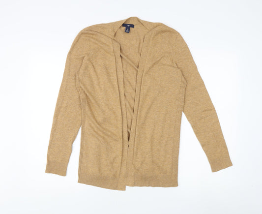 Gap Women's Beige Open Front Cardigan, Size S, Cotton Blend