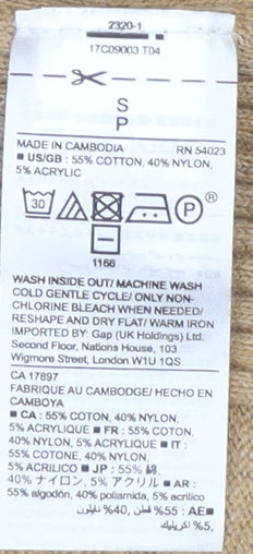 Gap Women's Beige Open Front Cardigan, Size S, Cotton Blend