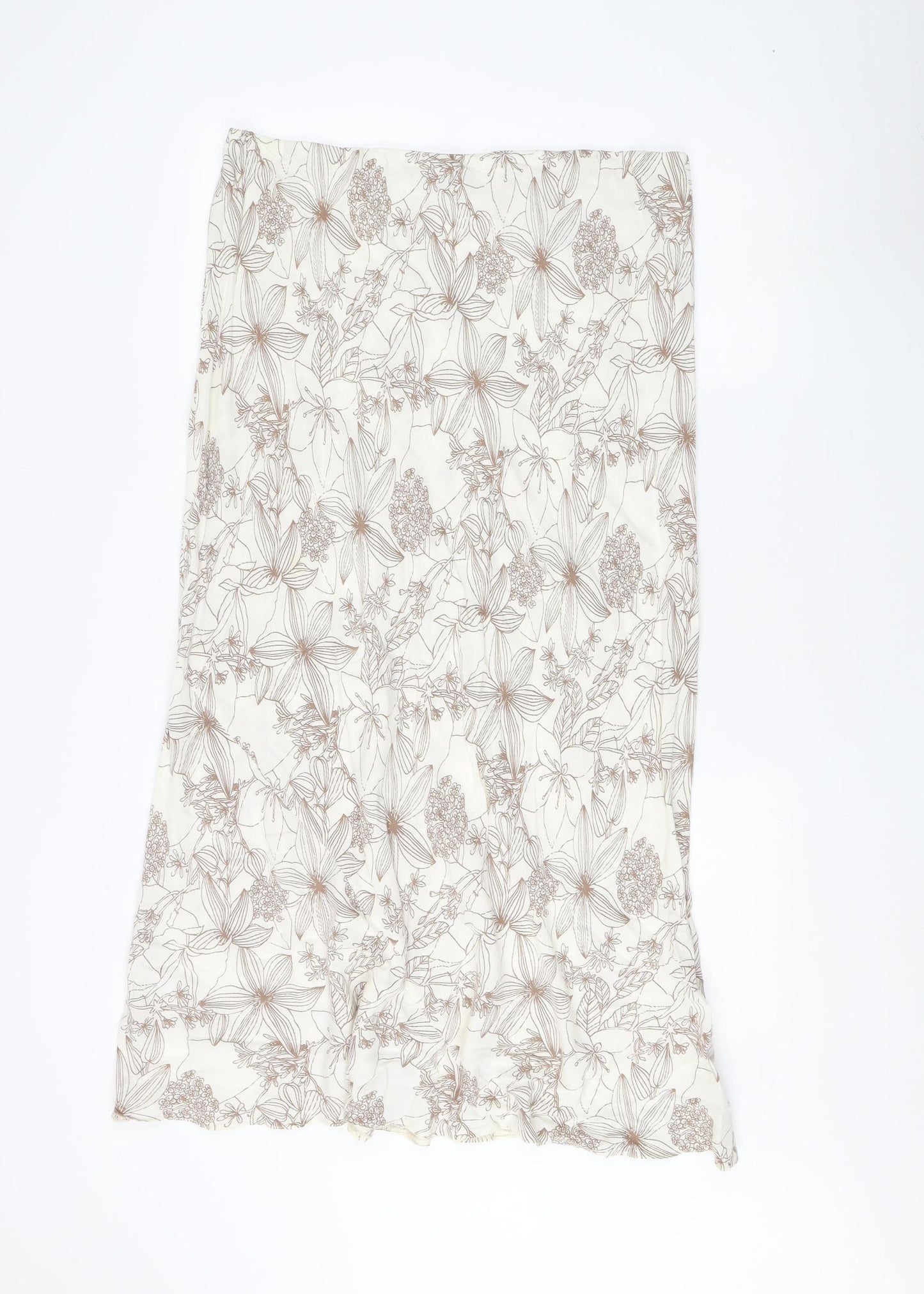 BHS Women's Ivory Floral Skirt Size 18