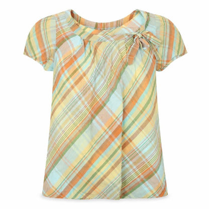 Marks and Spencer Women's Plaid Top, UK 14, Orange