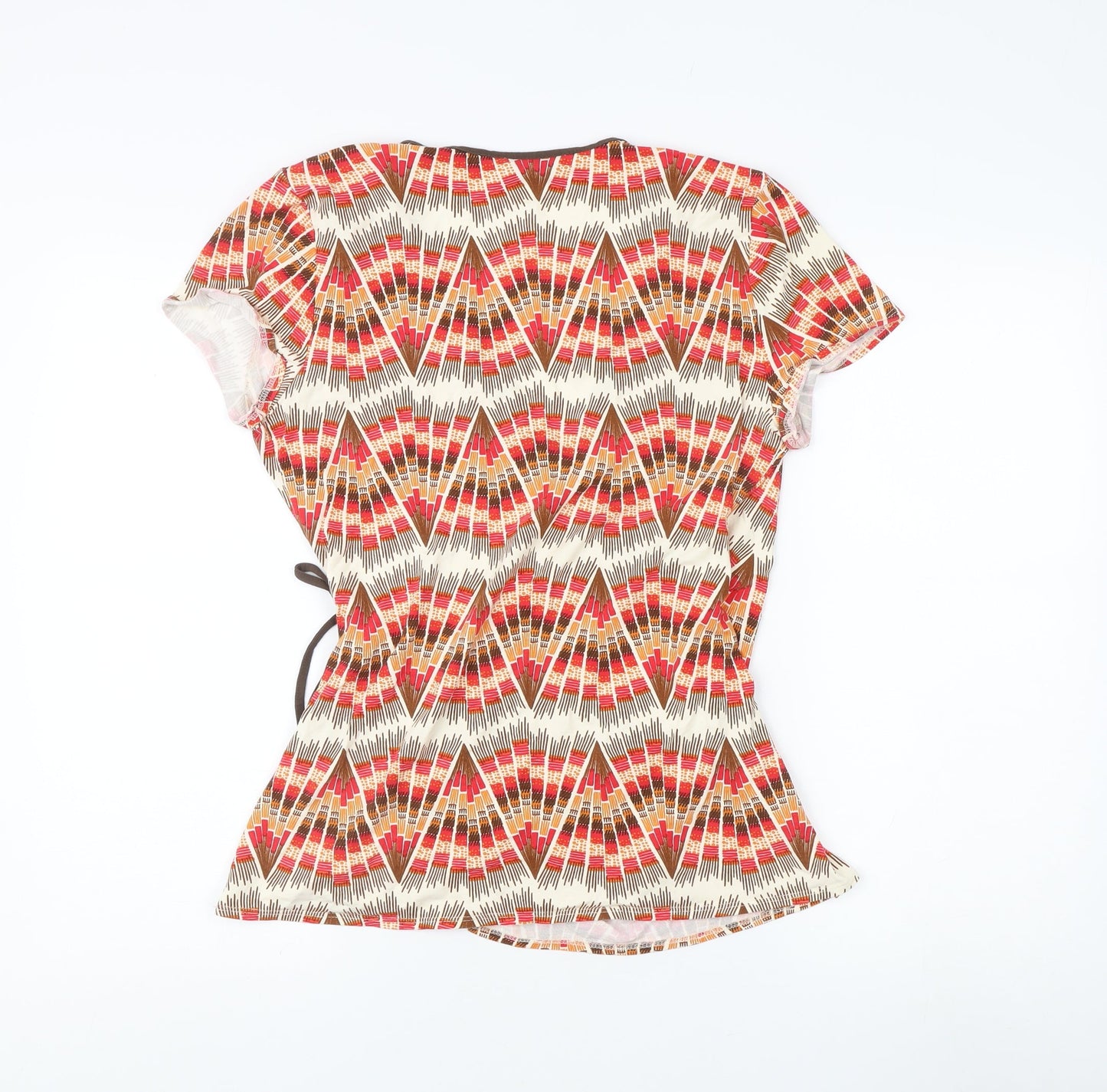 Womens UK Size 16 Marks and Spencer Multicoloured Wrap Blouse