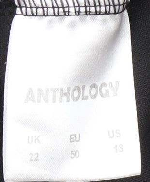 Womens UK Size 22 Anthology   Black Trousers