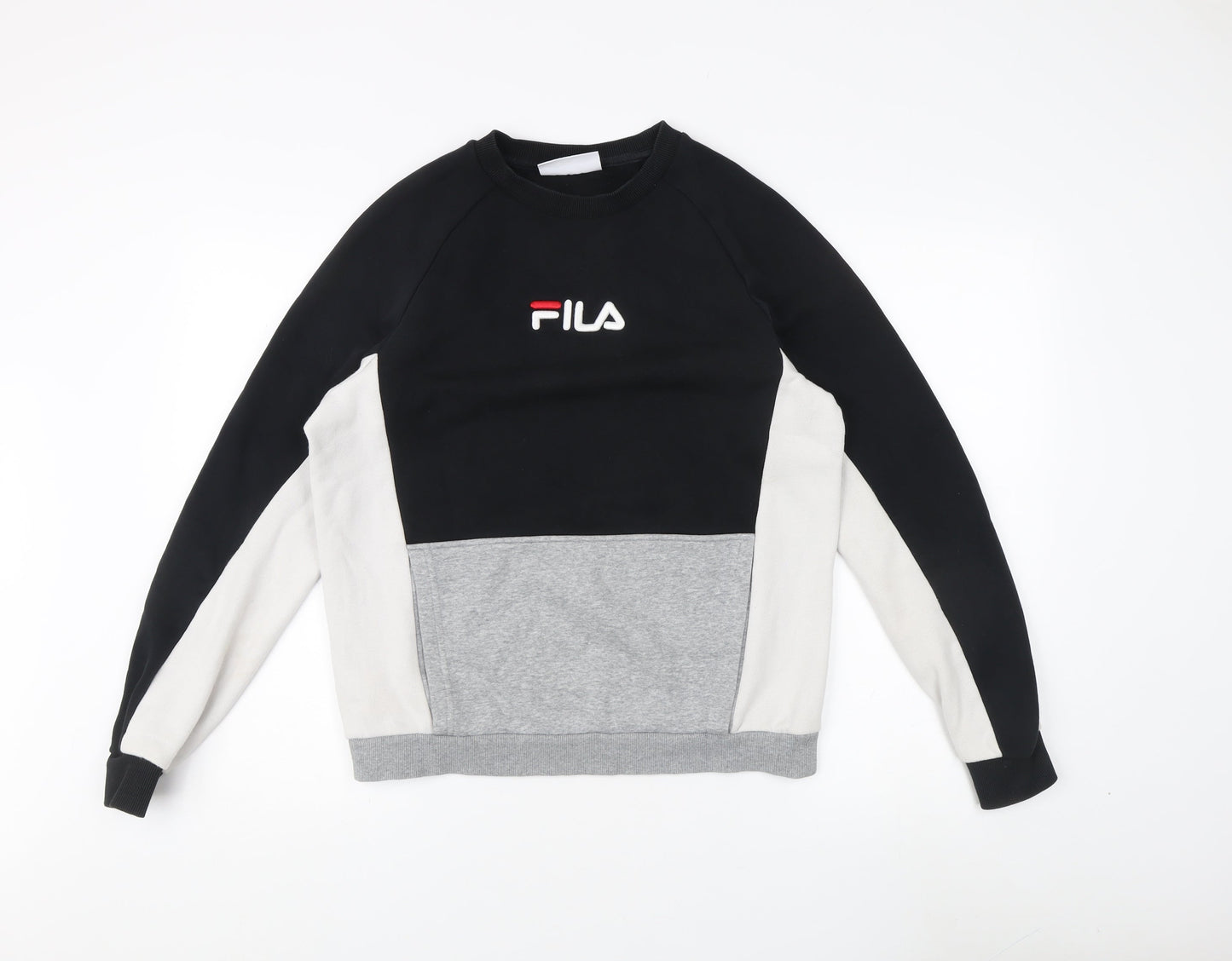 Fila Unisex Adults Black Colourblock Sweatshirt Size S