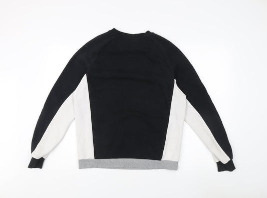 Fila Unisex Adults Black Colourblock Sweatshirt Size S