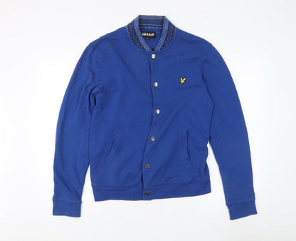 Mens UK Size M Lyle & Scott Blue Varsity Jacket