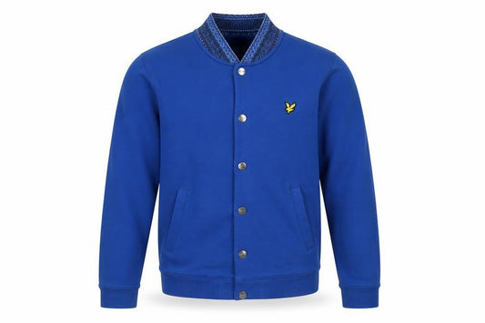 Mens UK Size M Lyle & Scott Blue Varsity Jacket