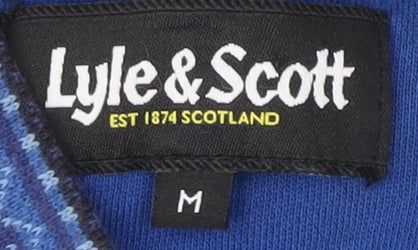 Mens UK Size M Lyle & Scott Blue Varsity Jacket