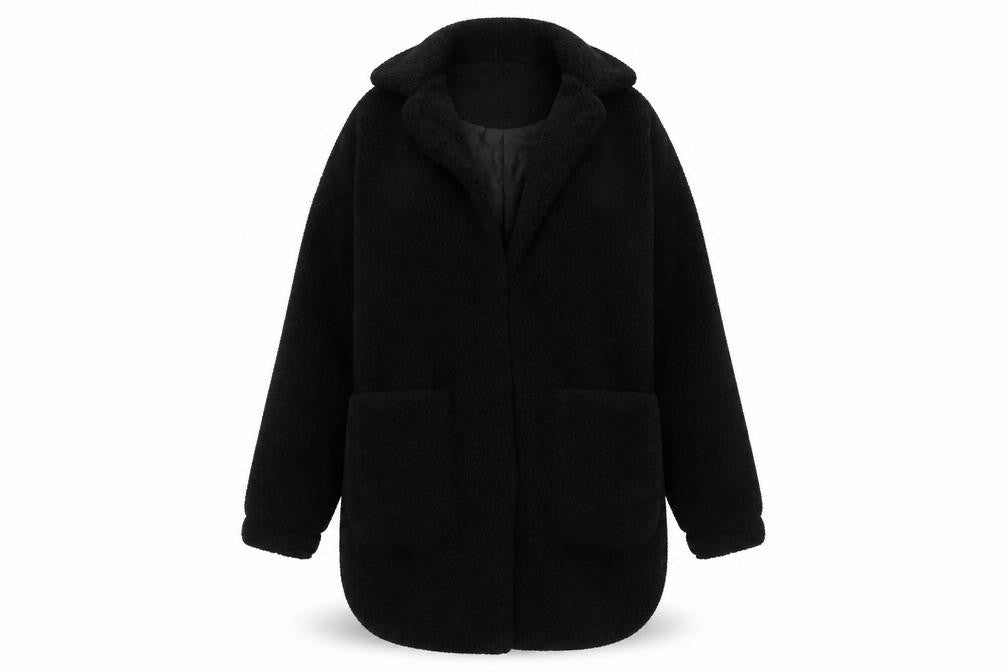 Womens UK Size S Brave Soul Black Basic Coat