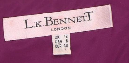 L.K. Bennett Women’s Purple Sheath Dress Size 12 Wool