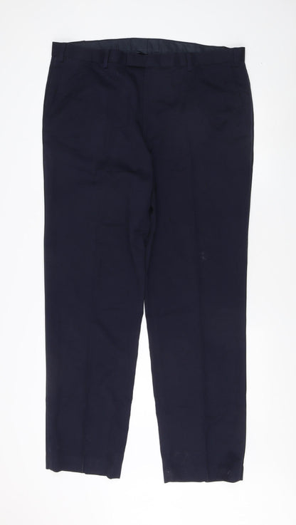 Marks and Spencer Men's Blue Trousers Size 40