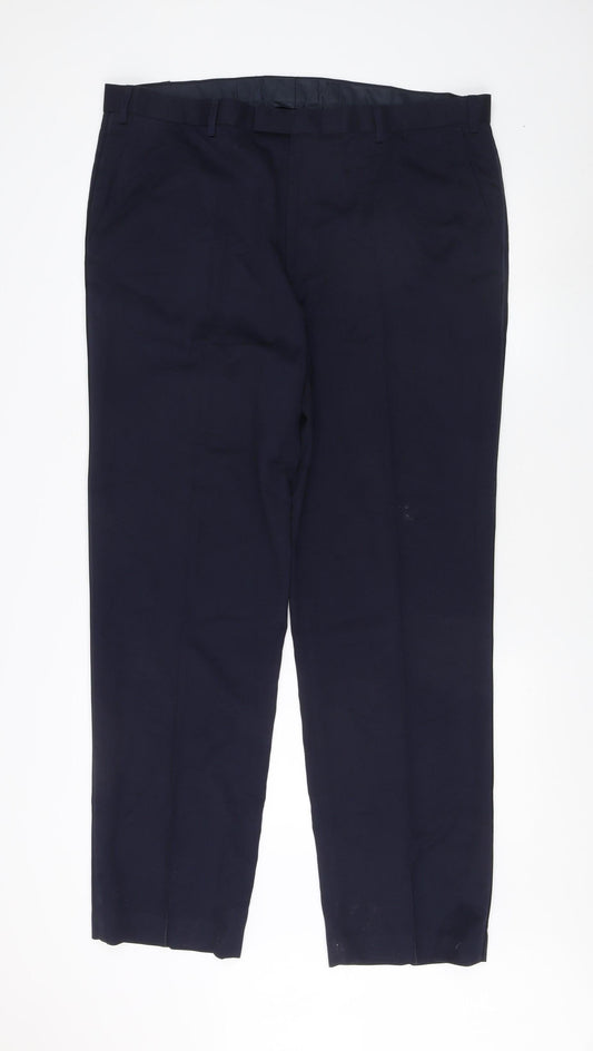 Marks and Spencer Men's Blue Trousers Size 40
