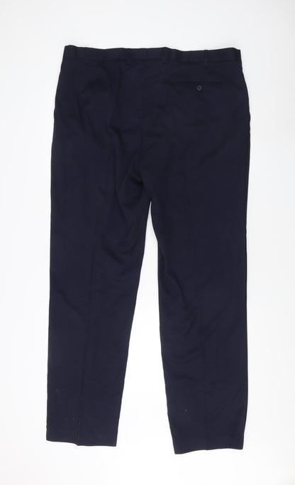 Marks and Spencer Men's Blue Trousers Size 40