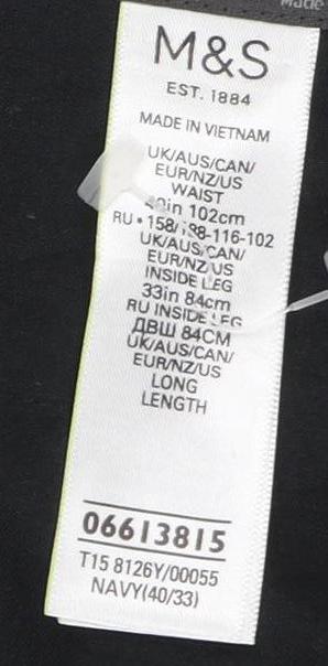 Marks and Spencer Men's Blue Trousers Size 40