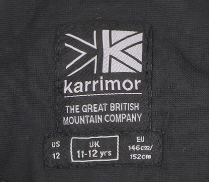 Karrimor Boys Black Mid-Length Water Repellent Jacket 11-12Y
