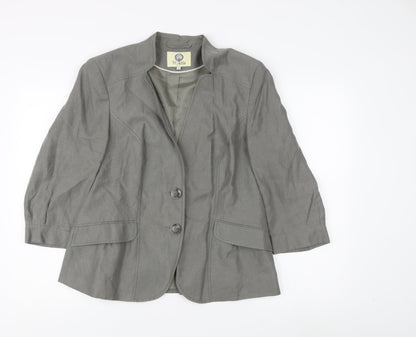Viyella Women's Grey Blazer Size 14 - Excellent Condition