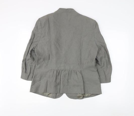Viyella Women's Grey Blazer Size 14 - Excellent Condition
