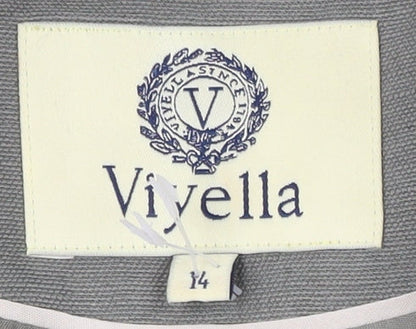 Viyella Women's Grey Blazer Size 14 - Excellent Condition