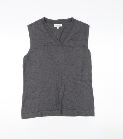 Austin Reed Women’s Grey V-Neck Sleeveless Tank - Medium