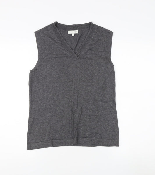 Austin Reed Women’s Grey V-Neck Sleeveless Tank - Medium