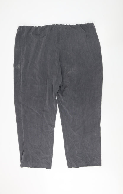 BM Collection Women's Grey Trousers, Size 22