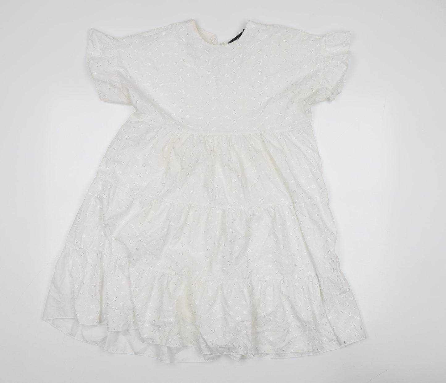 PrettyLittleThing Women's White Short Sleeve Dress