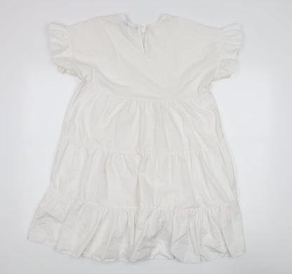 PrettyLittleThing Women's White Short Sleeve Dress