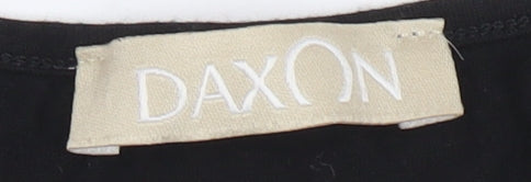 Womens UK Size 10 Daxon Black Tunic Blouse