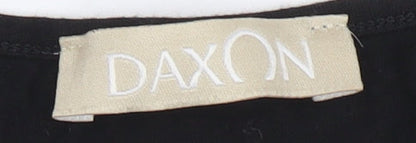 Womens UK Size 10 Daxon Black Tunic Blouse