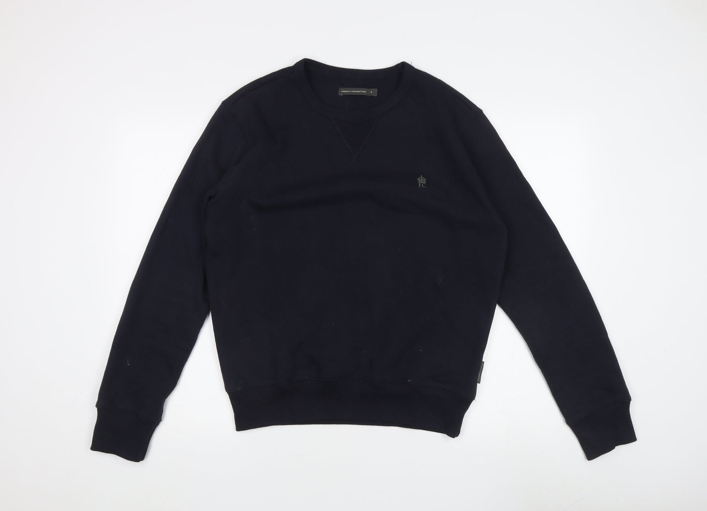 Mens UK Size S French Connection Black Pullover Sweatshirt